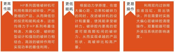 HP系列高性能多缸液壓圓錐破碎機產品優勢
